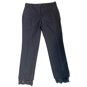Zara black trousers with lace trim. Like new condition.